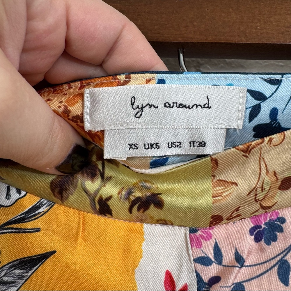 Lyn Around Patchwork Flare Pants Size Xsmall - image 3